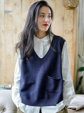 Women Loose Sleeveless V-Neck Vest